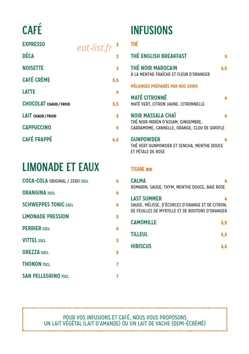 Chez Justine — carte page 4