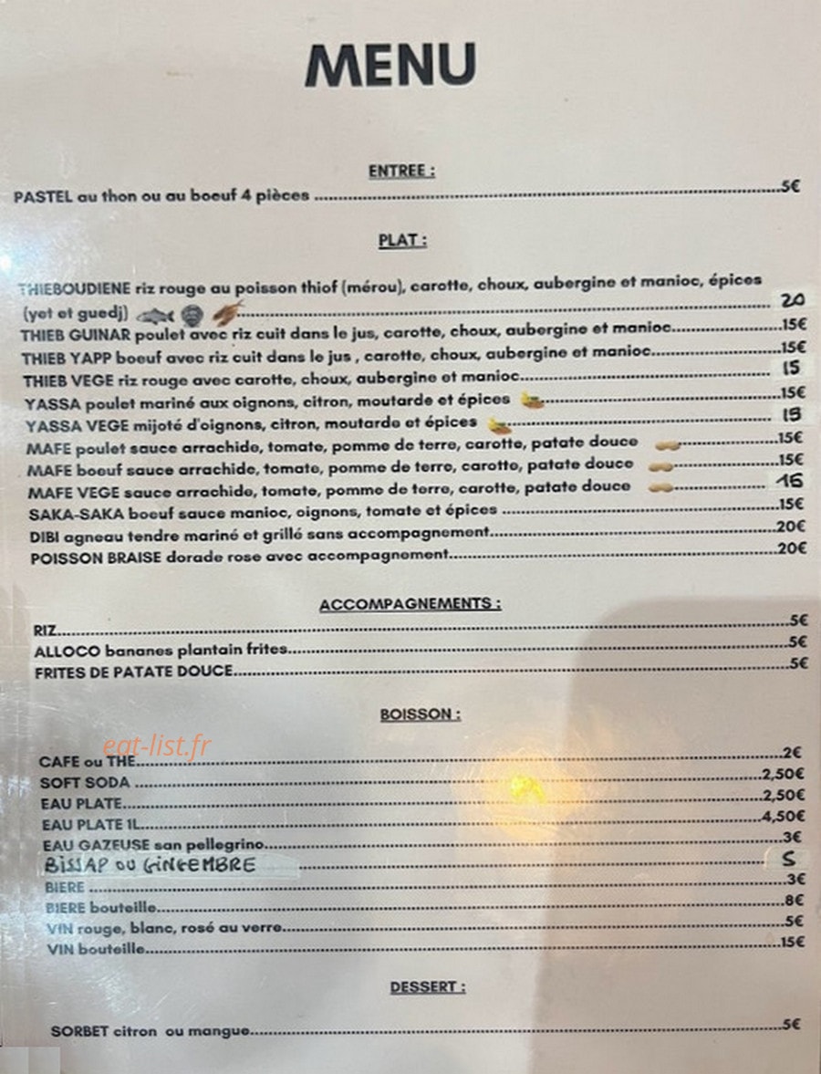 Chez Lemzo — carte page 2