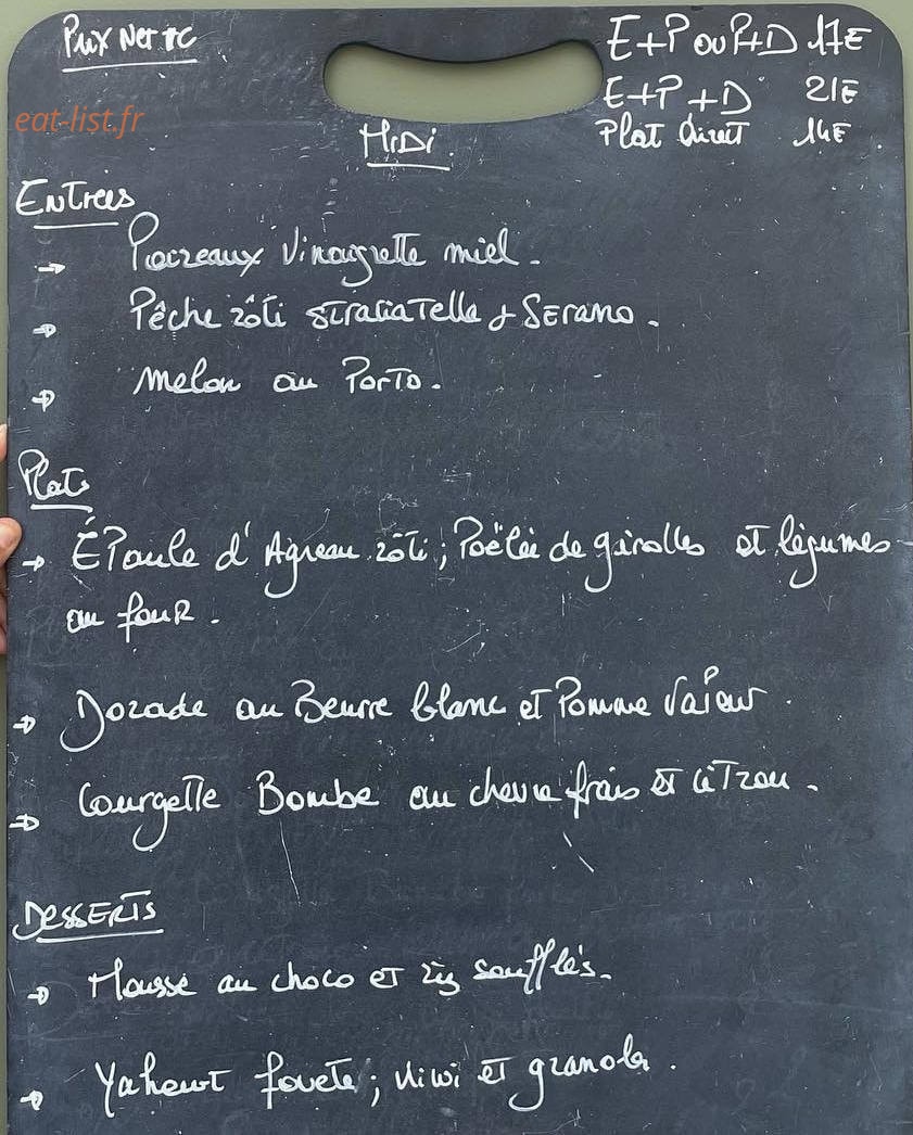 Chez Lui — carte page 1