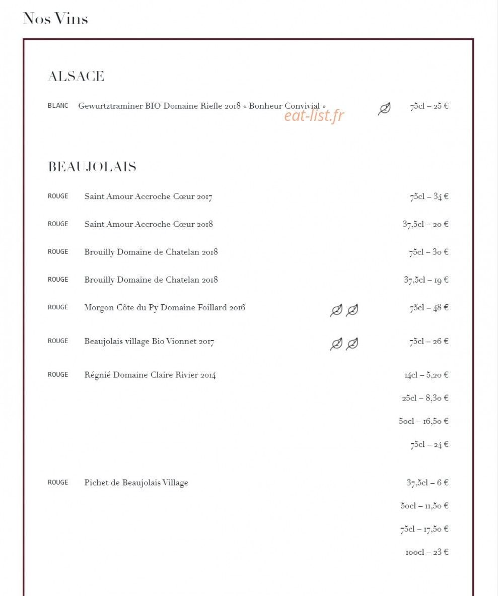 Chez Paul — carte page 4