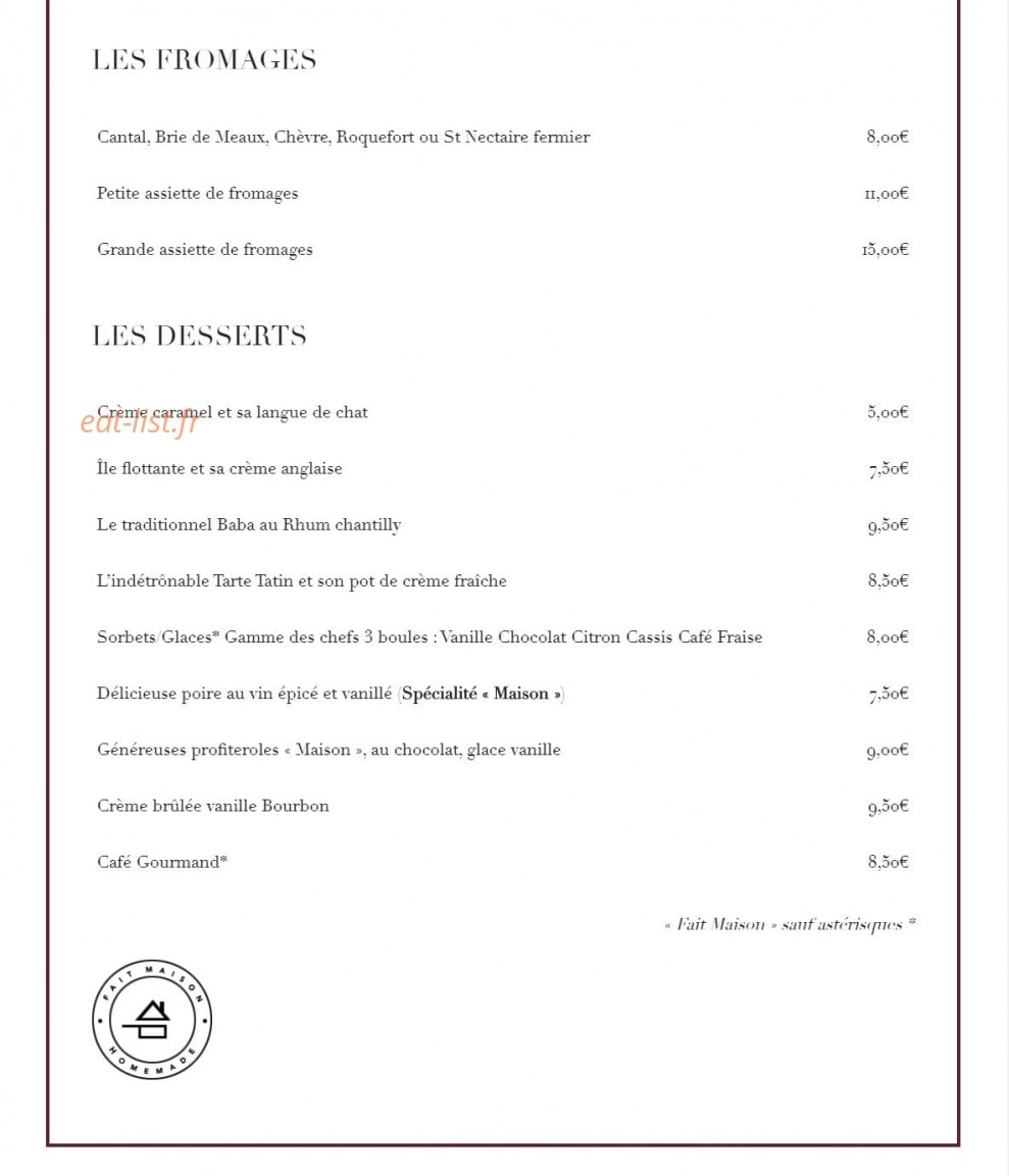 Chez Paul — carte page 3