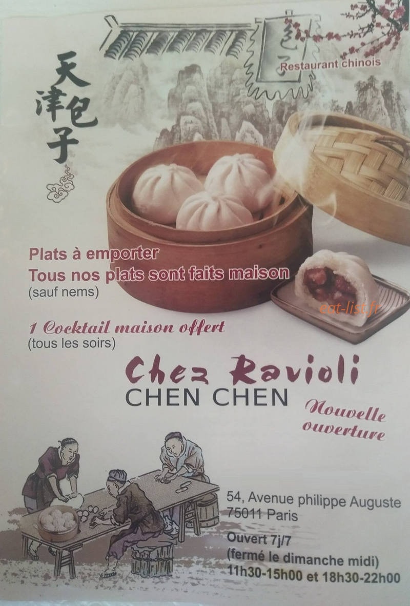 Chez Ravioli Chen Chen — carte page 1