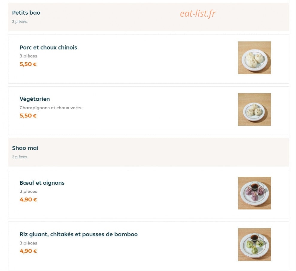 Chi Maisons Du Raviolis — carte page 2