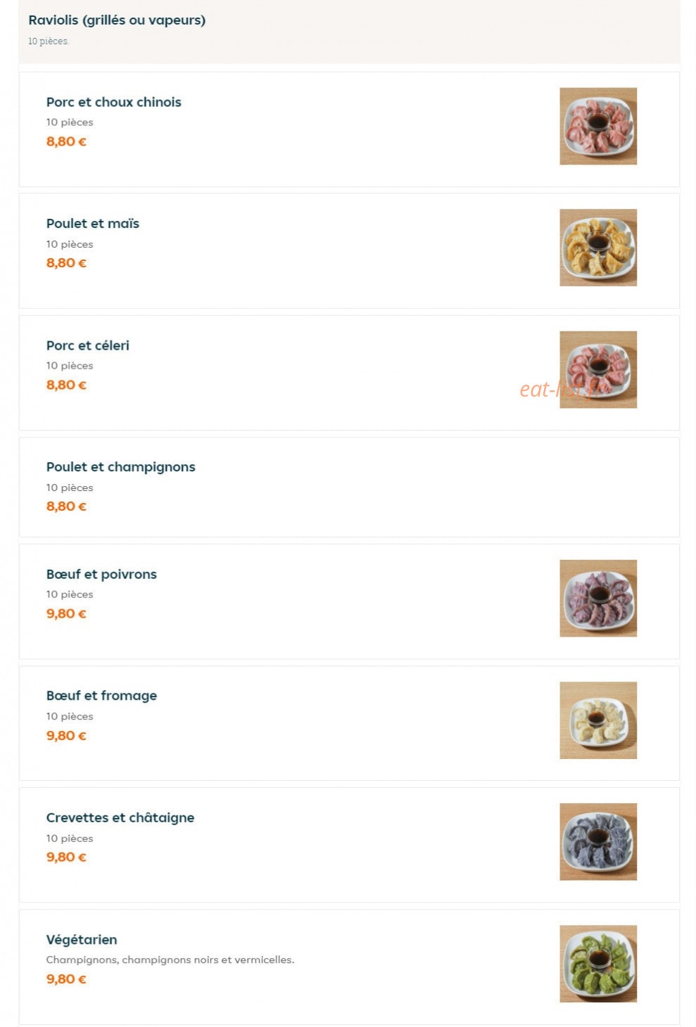 Chi Maisons Du Raviolis — carte page 3