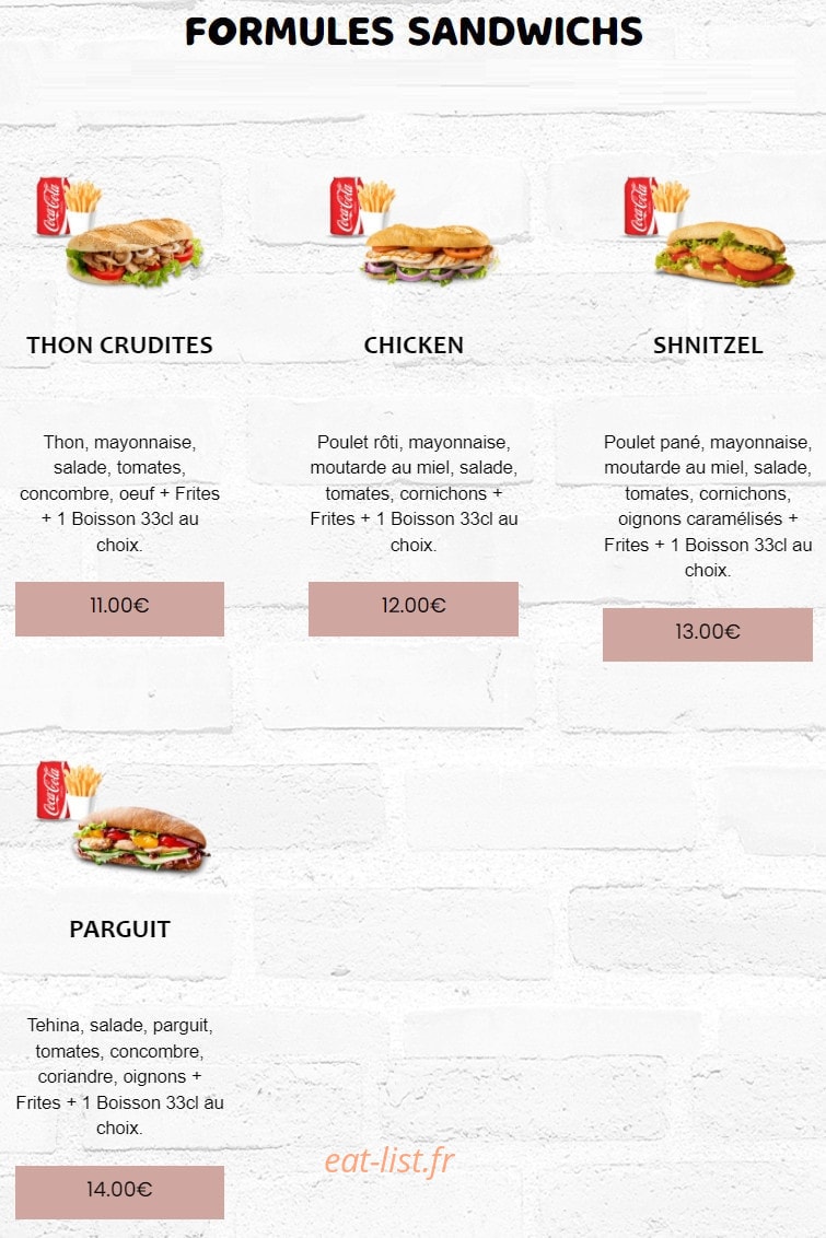 Chicken Delice — carte page 6