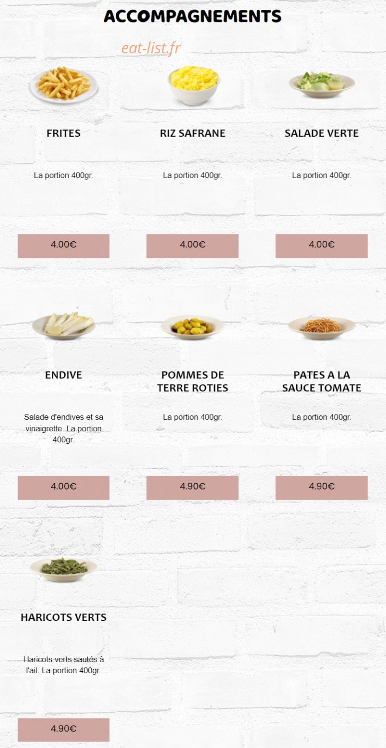 Chicken Delice — carte page 4