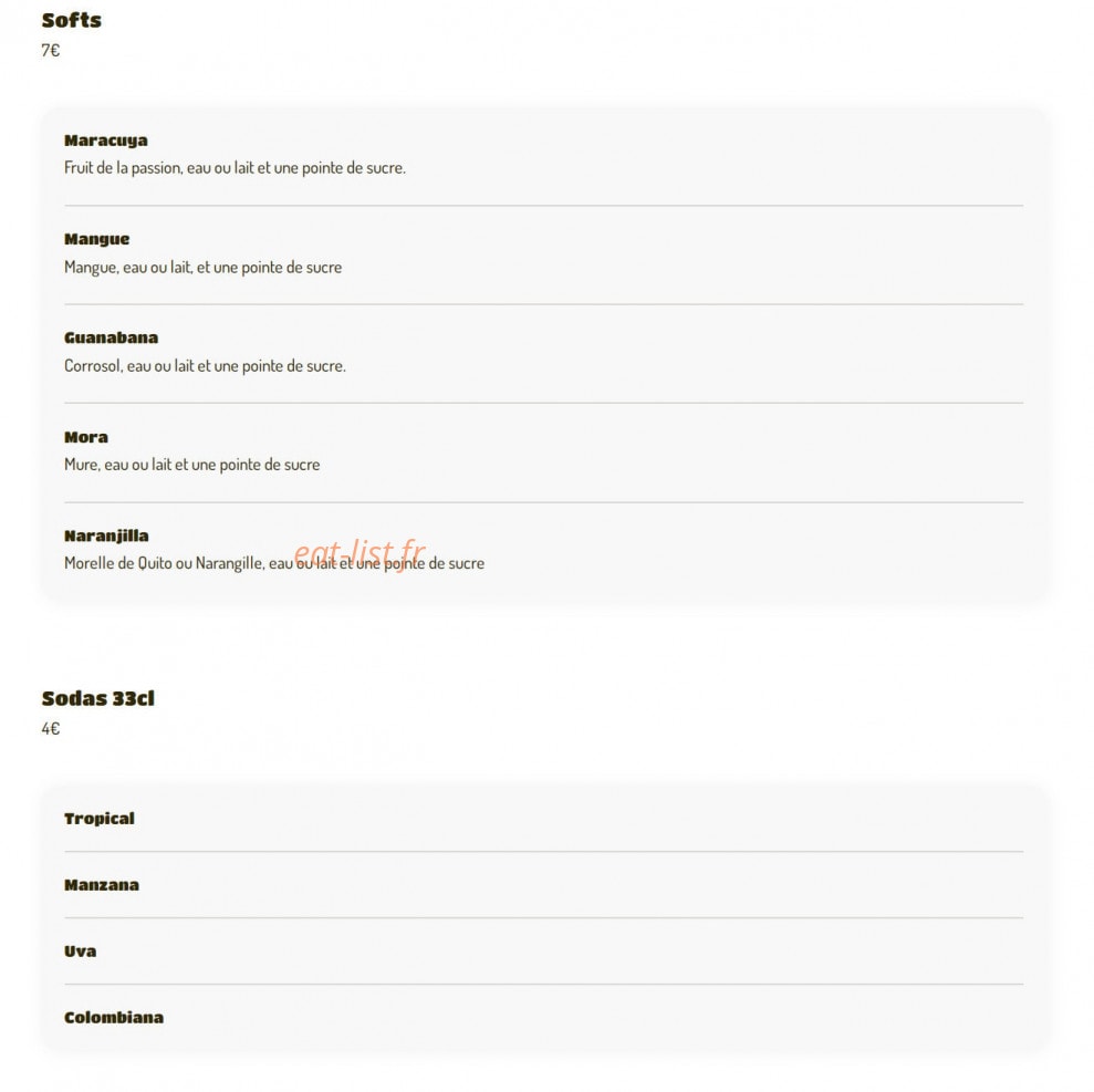 Chulla Vida — carte page 4