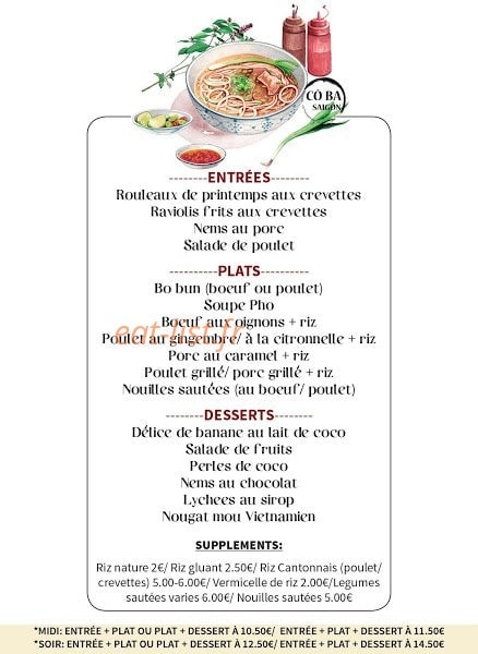 CÔ BA Saïgon — carte page 2