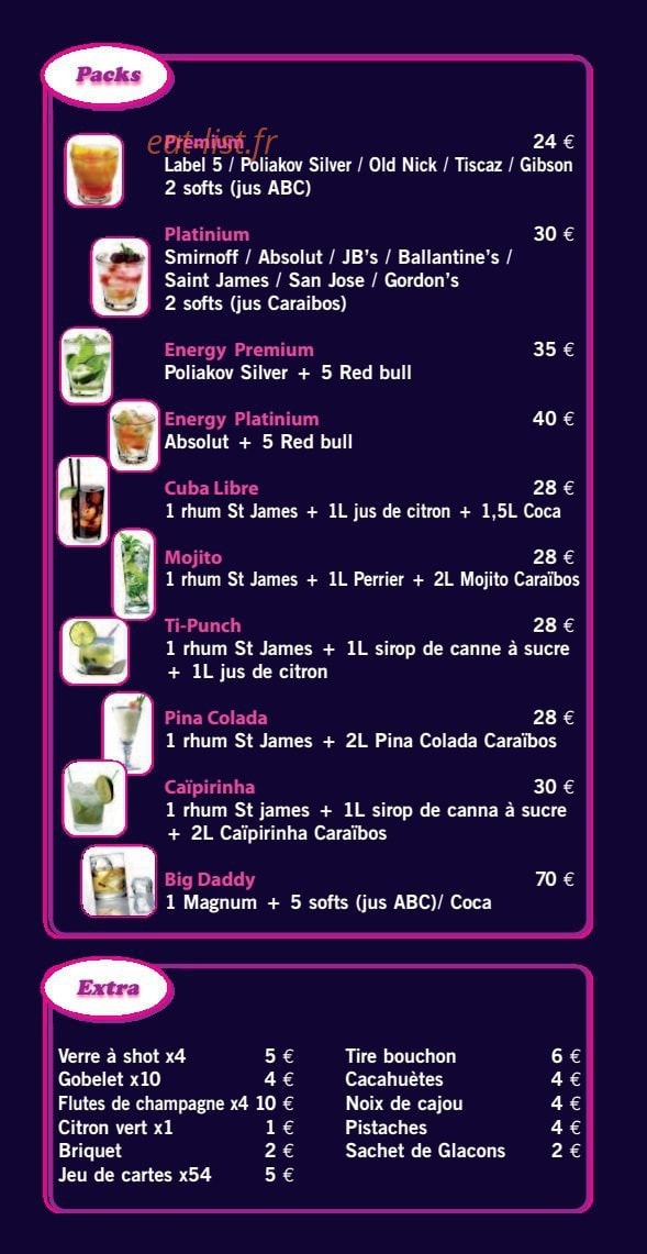 Cocktail Night — carte page 4
