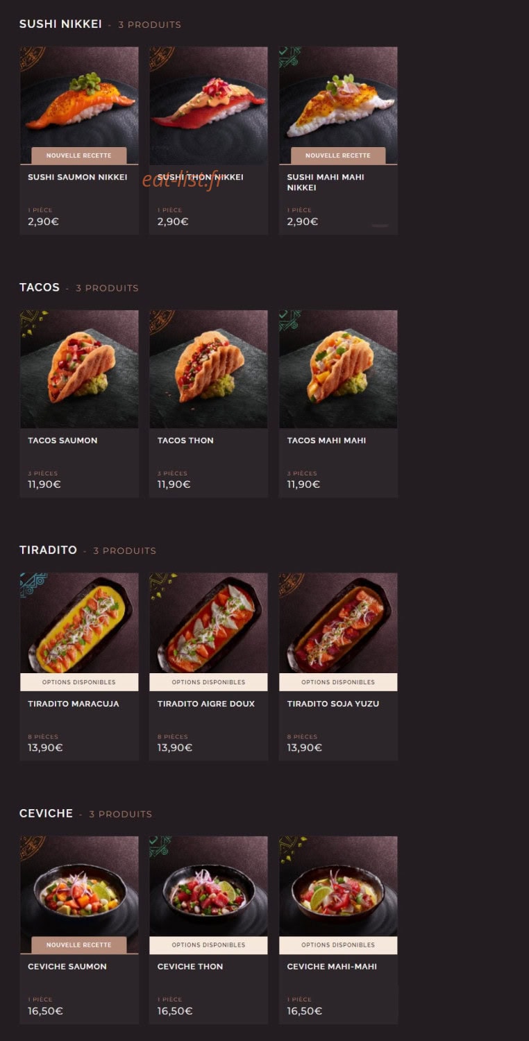 Côté Sushi — carte page 5