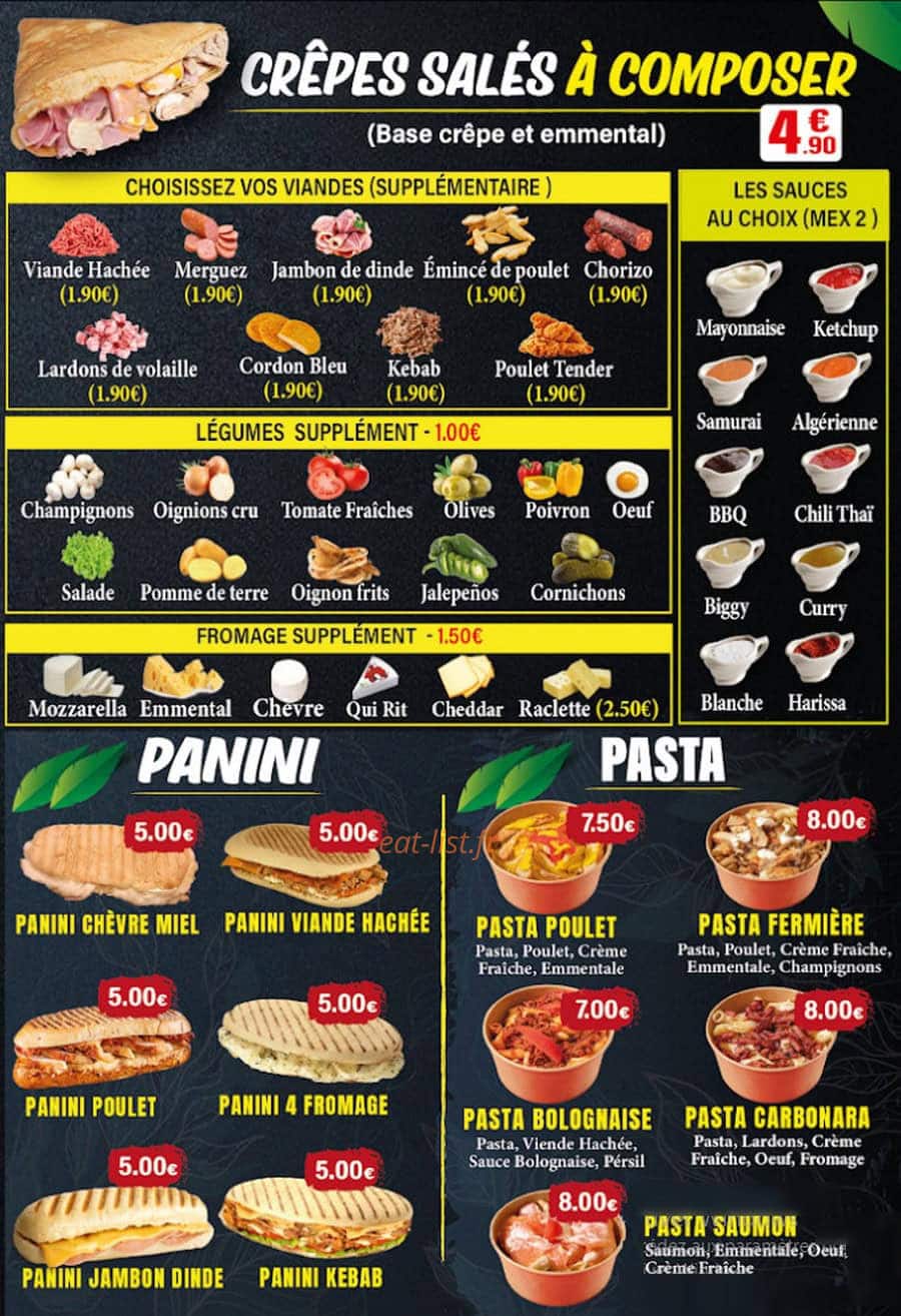 Crêpe Times — carte page 3