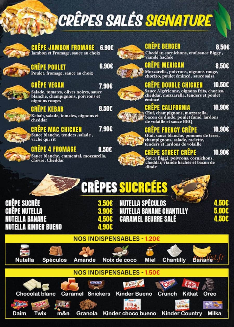 Crêpe Times — carte page 2