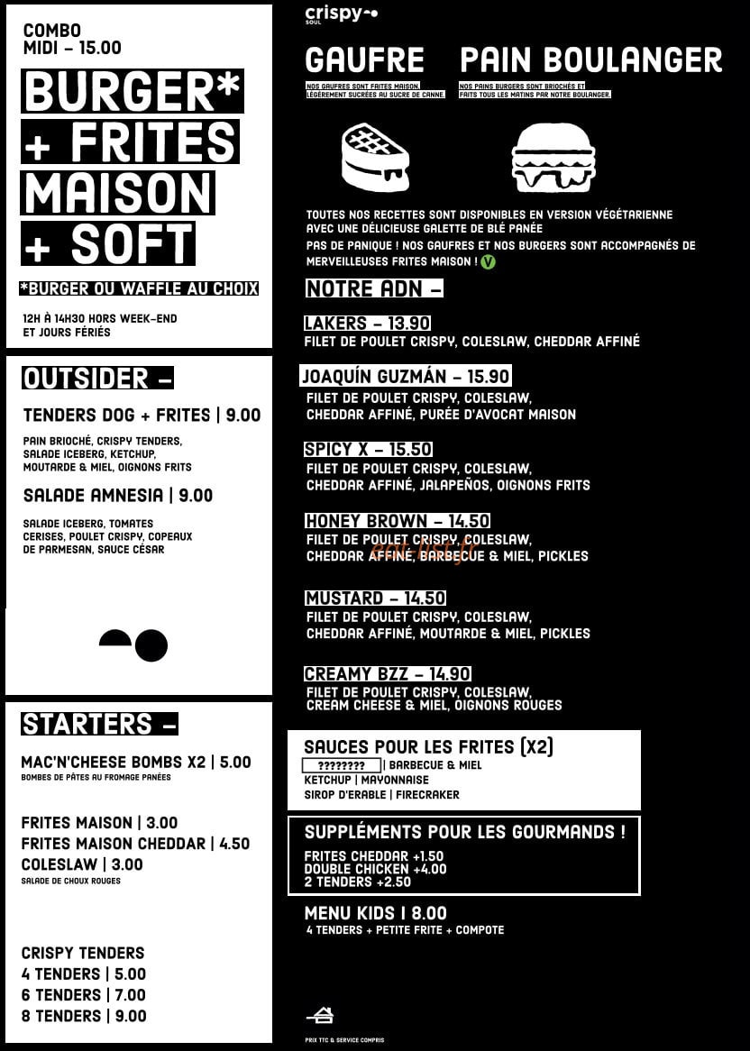 Crispy Soul — carte page 1