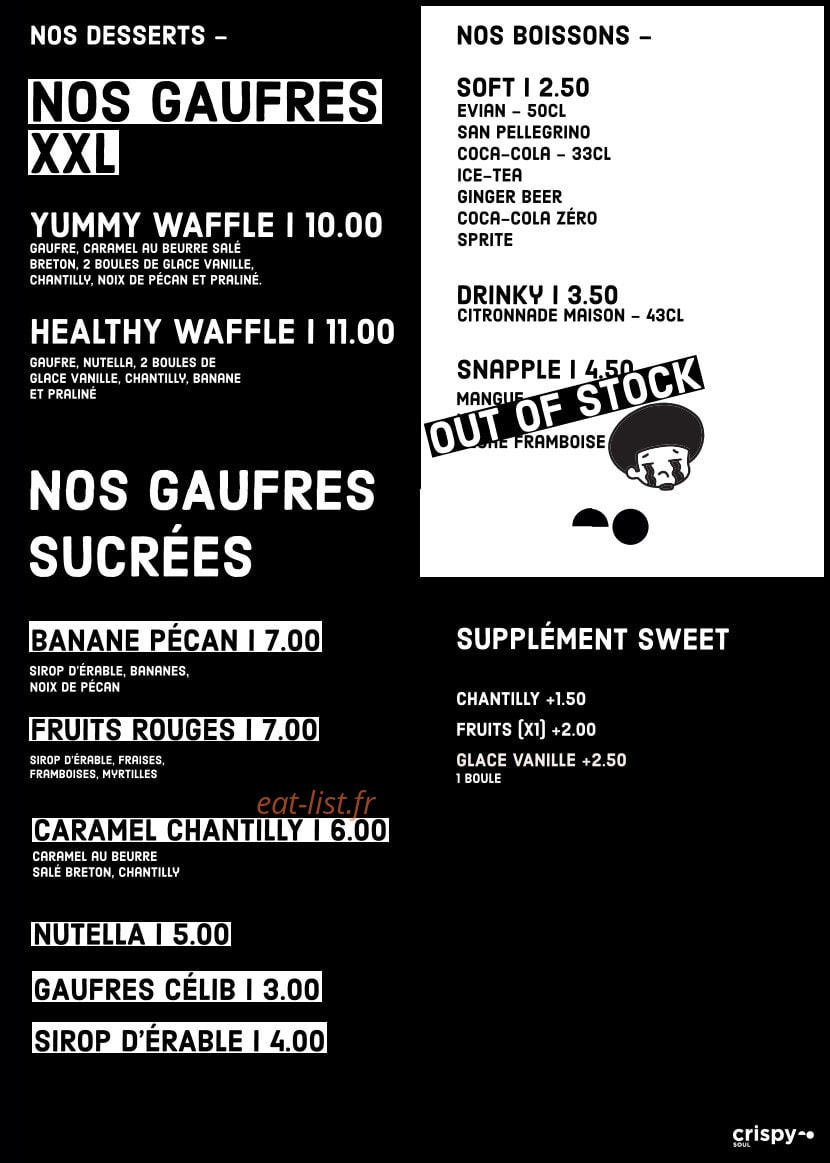 Crispy Soul — carte page 2
