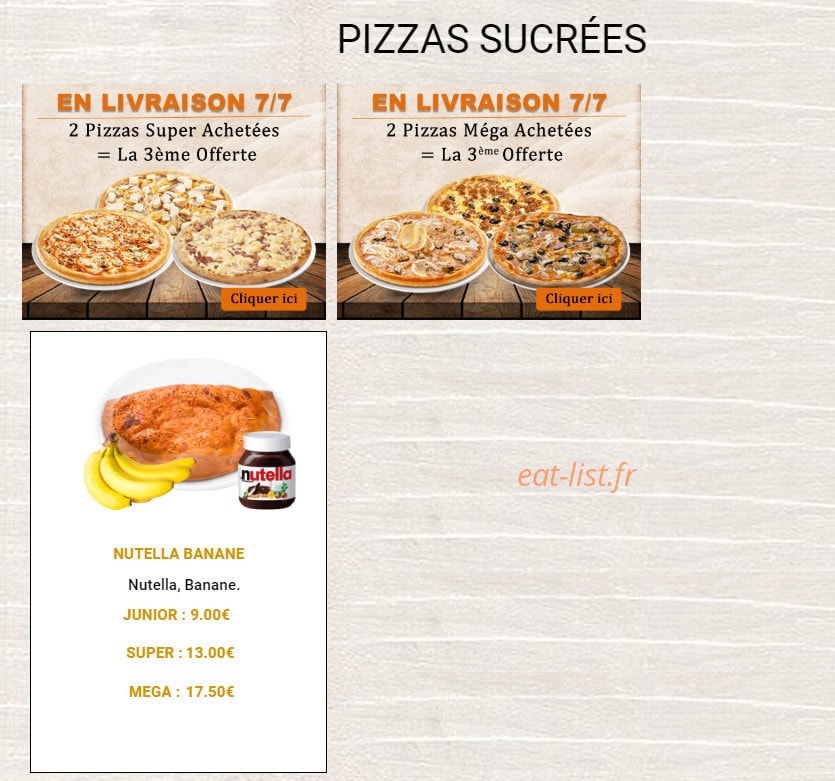 Croq Pizza — carte page 8
