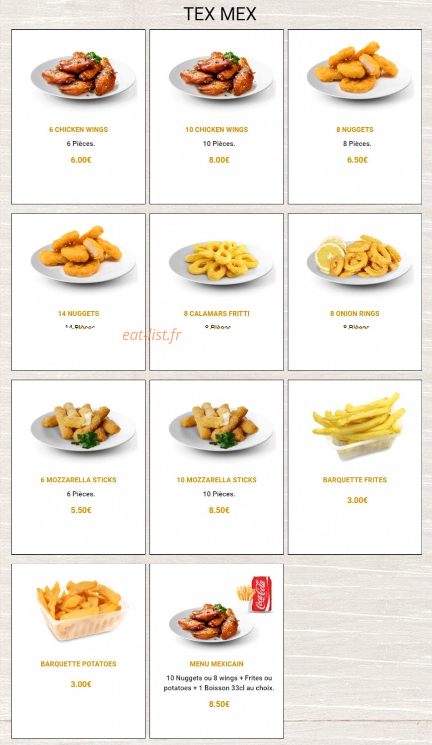 Croq Pizza — carte page 16