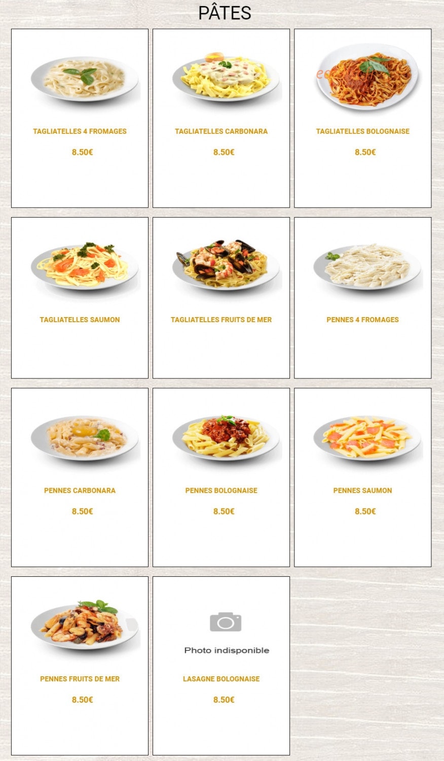 Croq Pizza — carte page 13