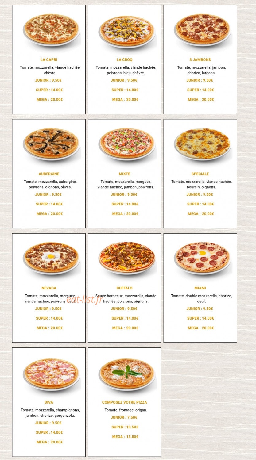 Croq Pizza — carte page 5