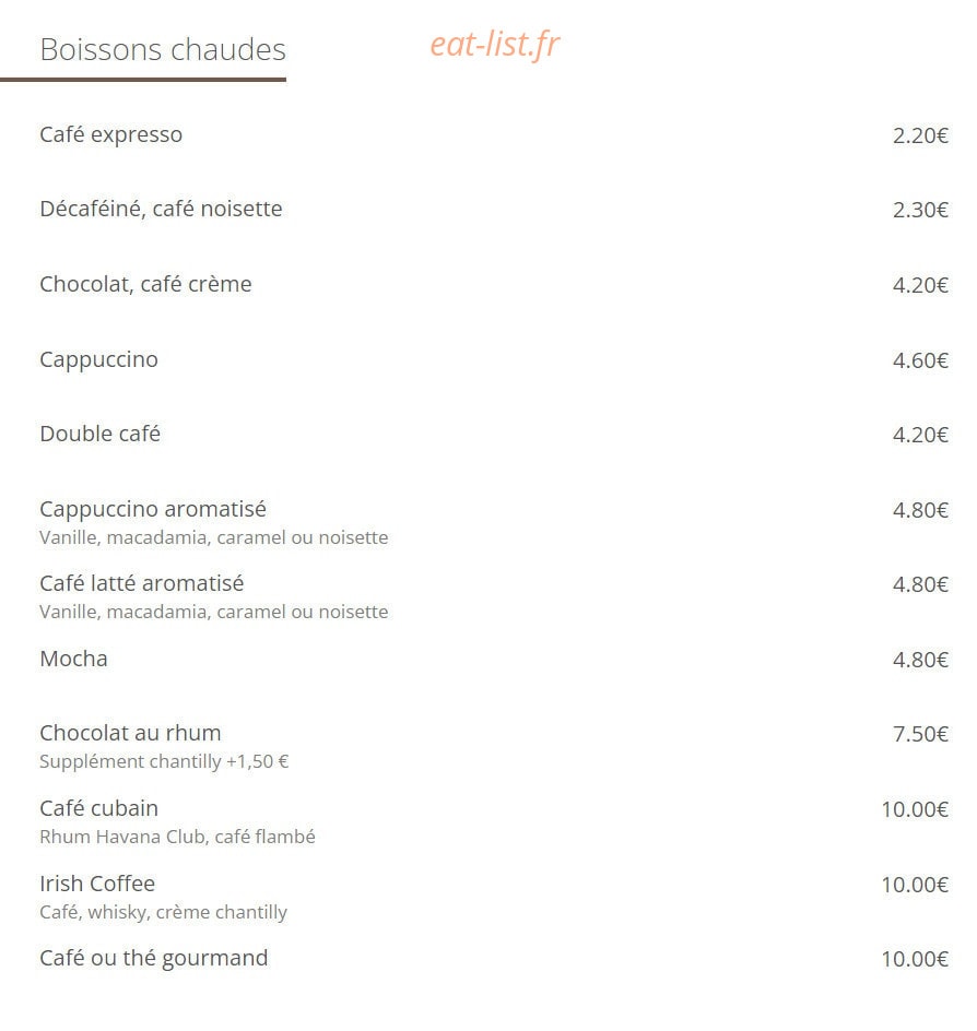 Cuba Compagnie Café — carte page 7