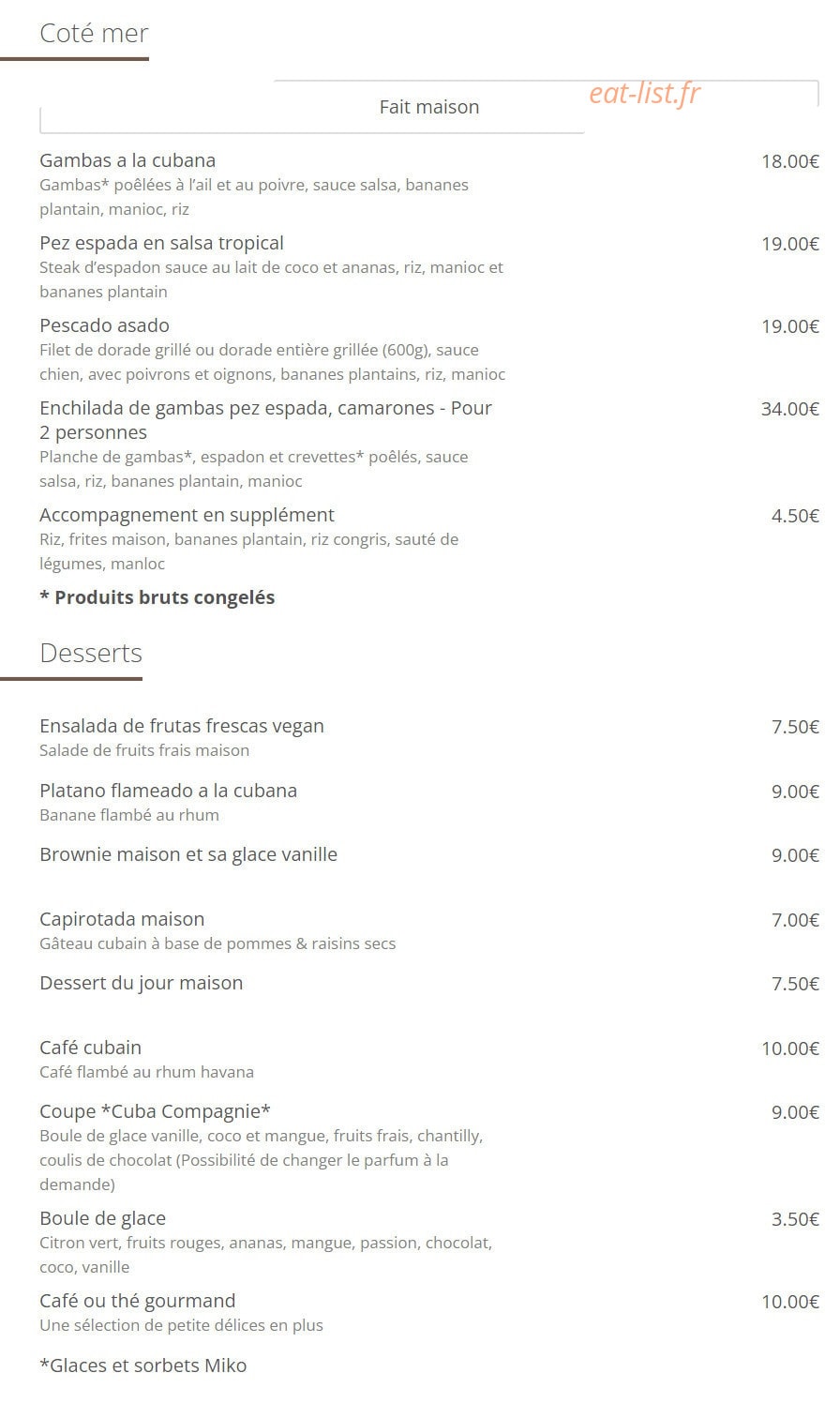 Cuba Compagnie Café — carte page 3