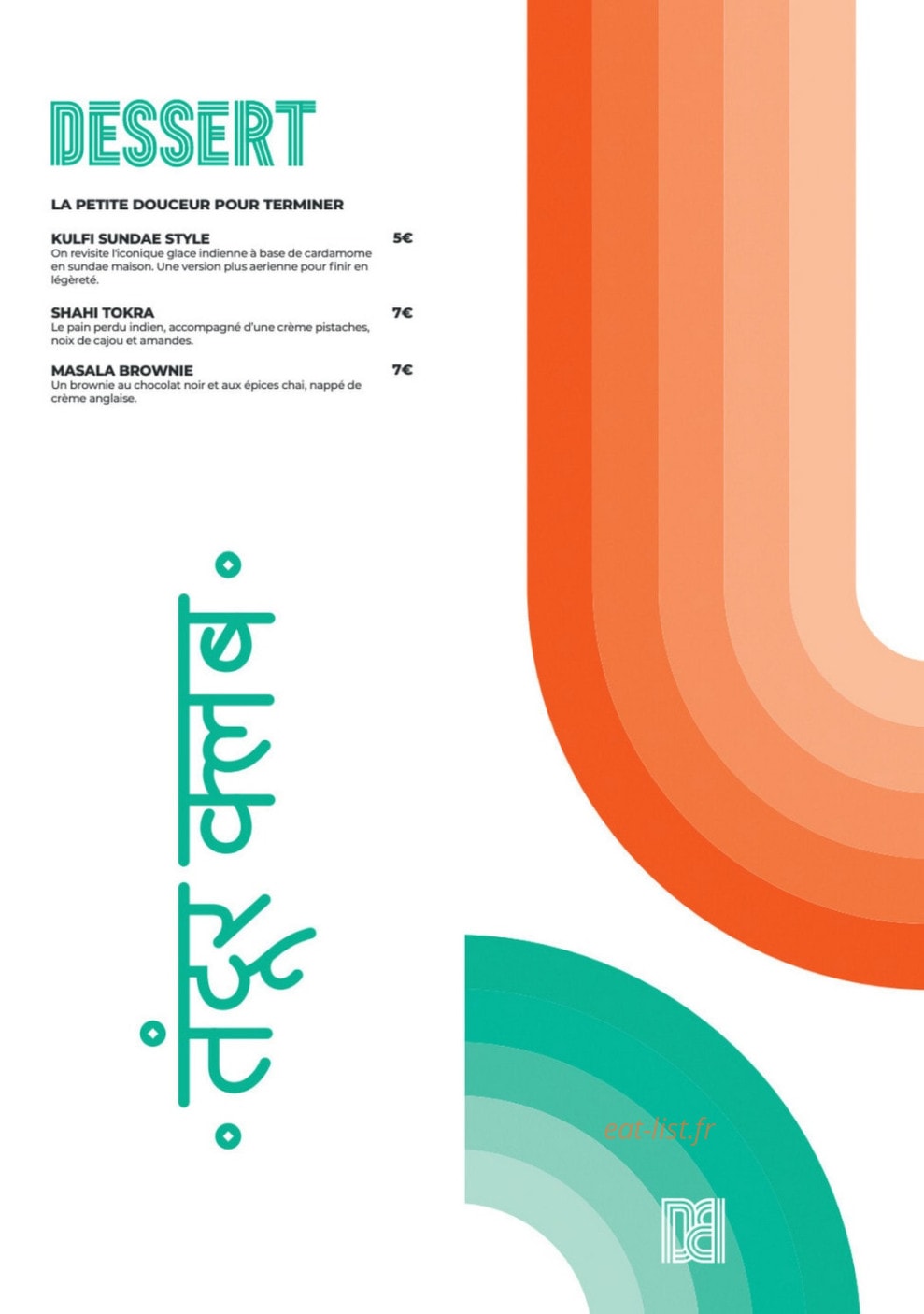 Delhi Bazaar — carte page 2