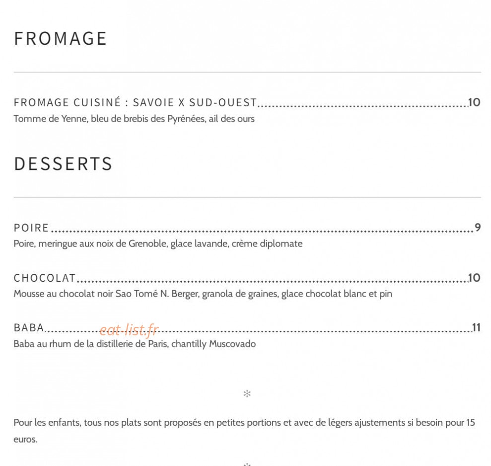 Deux bistrot de chefs — carte page 2