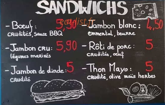 Discovery Food — carte page 1