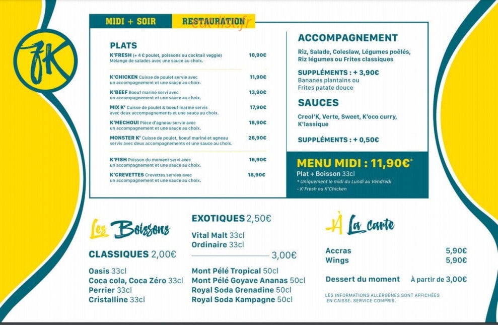 French Kariib — carte page 1