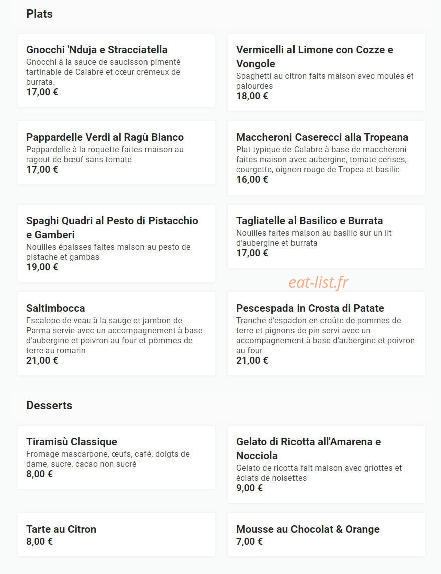 Il Covo — carte page 2