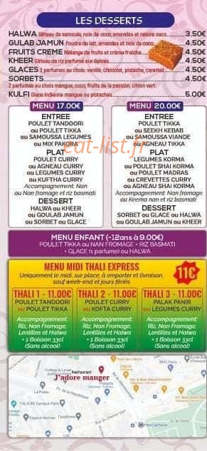 J’adore Manger — carte page 5