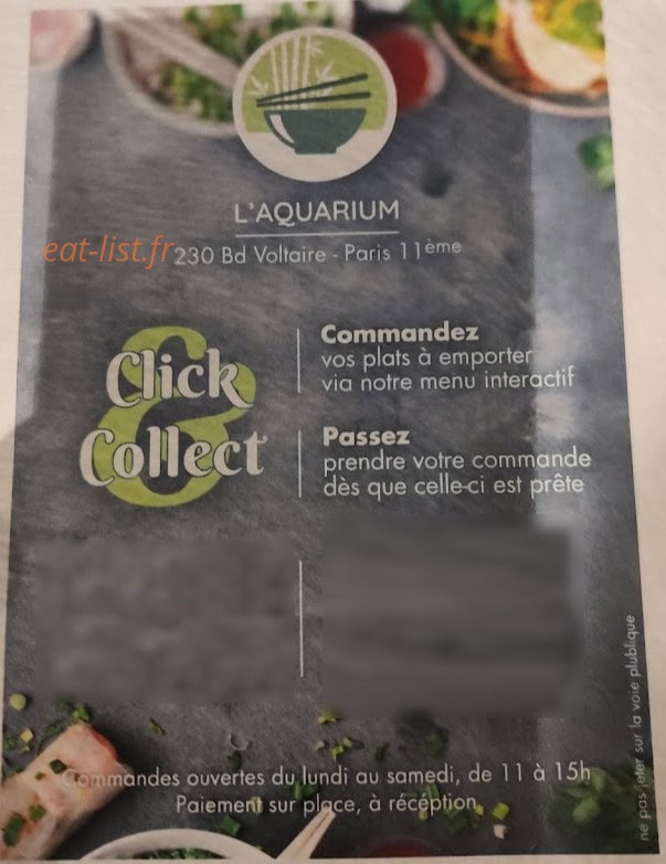 L'Aquarium — carte page 1