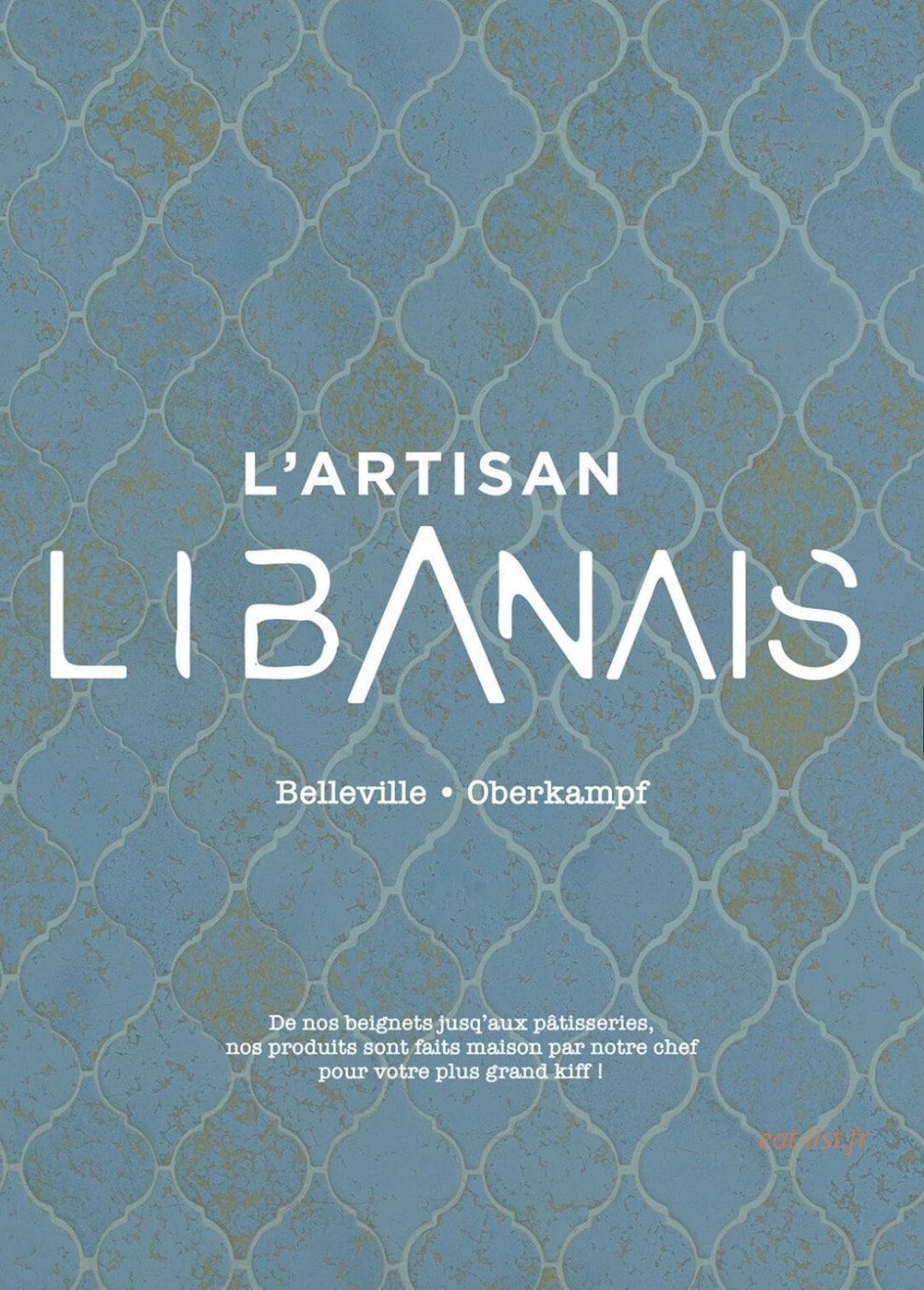 L'Artisan Libanais — carte page 1