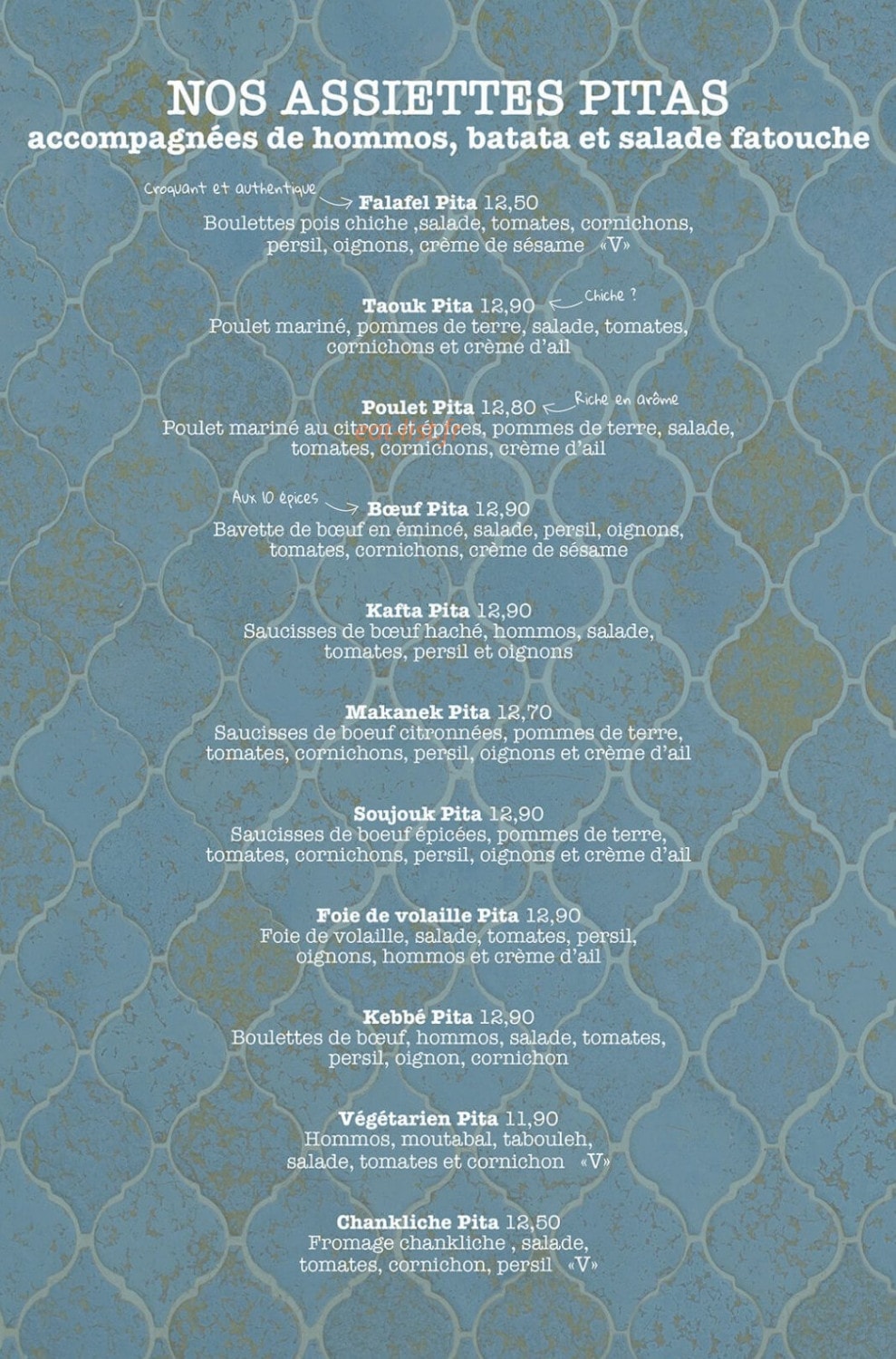 L'Artisan Libanais — carte page 5