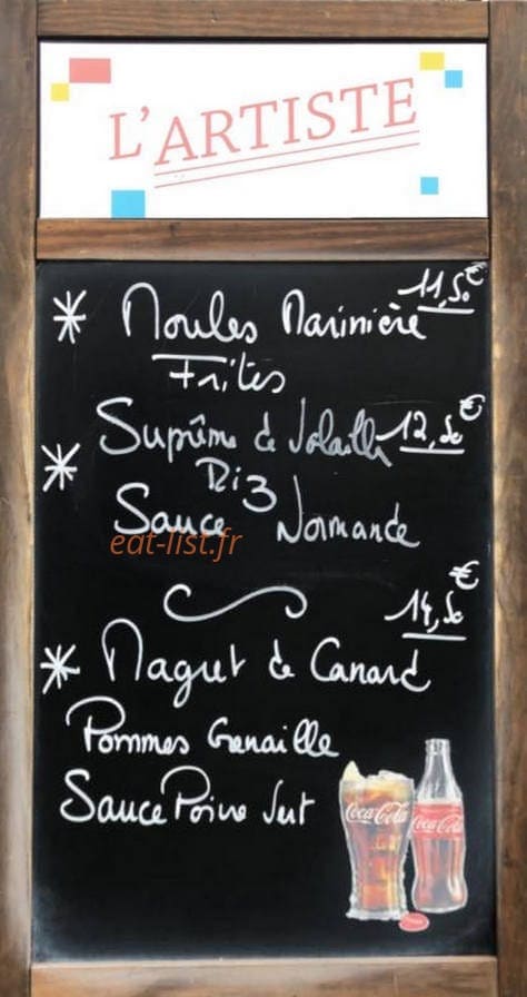 L' Artiste — carte page 1