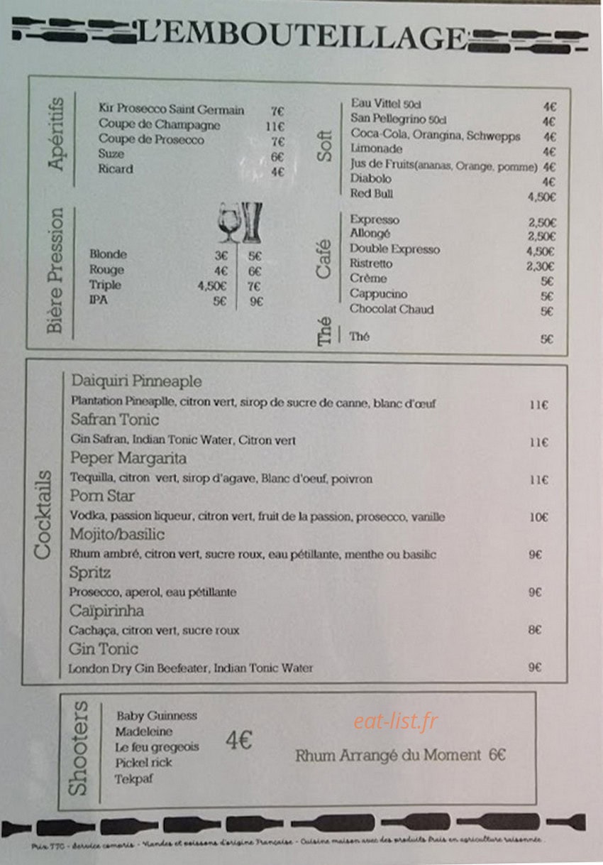 L'embouteillage — carte page 1