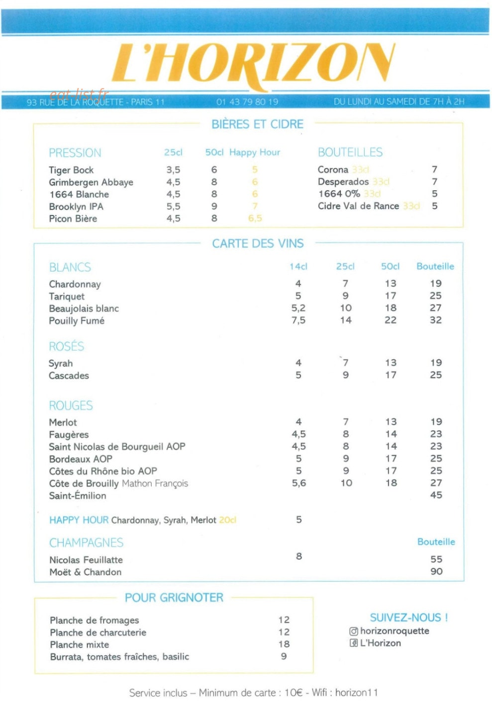L'Horizon — carte page 4
