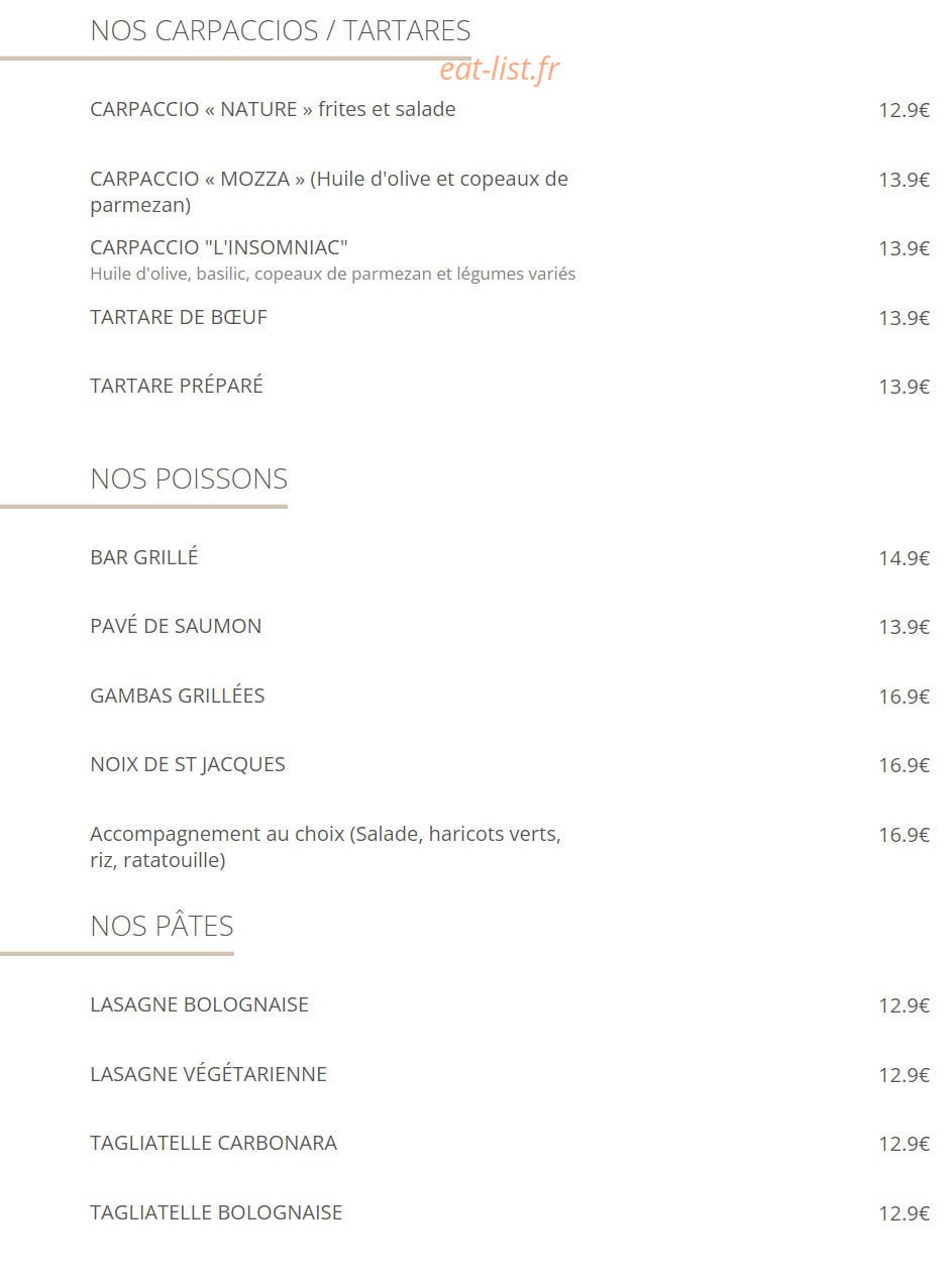 L'insomniac — carte page 3