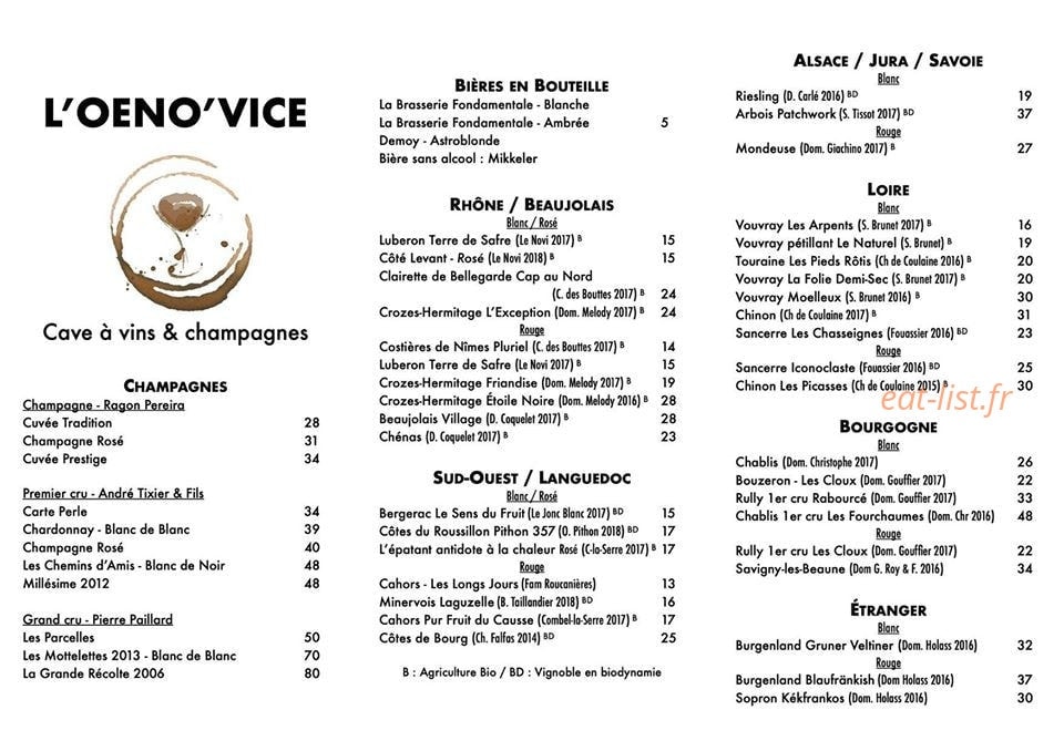 L'Oeno'vice — carte page 3
