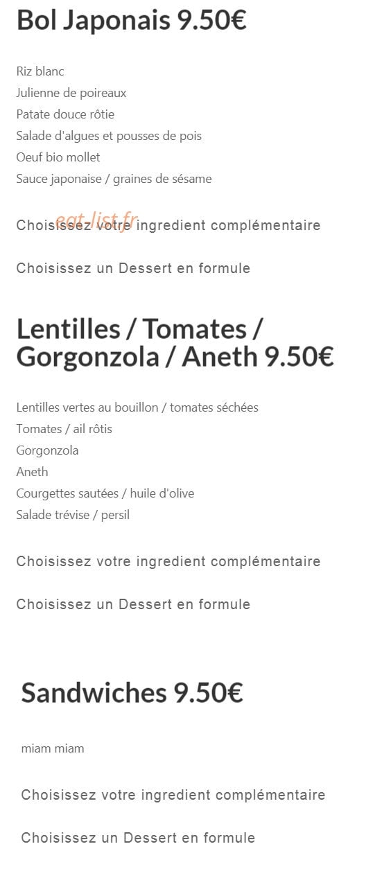 la cantine incognito — carte page 1