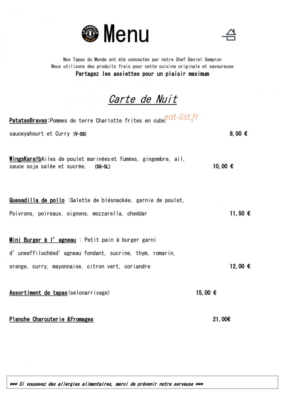 La Chapelle — carte page 5