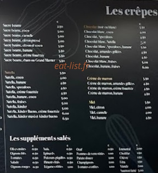 La crêperie qui fait l’angle — carte page 4