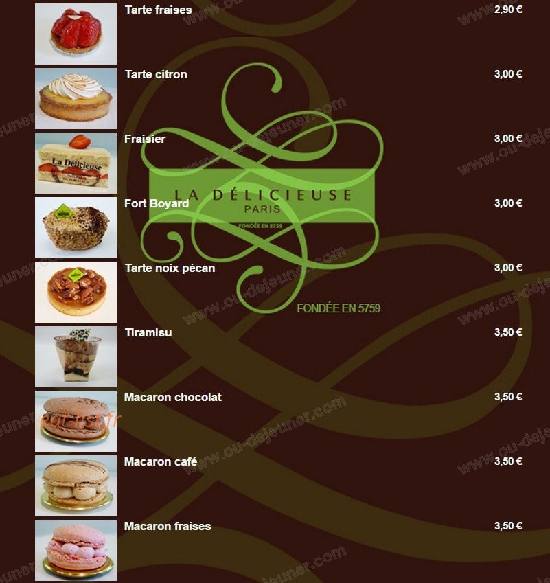 La Délicieuse — carte page 4