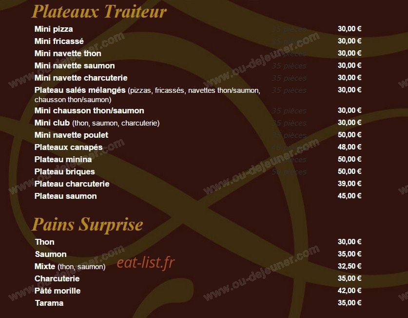 La Délicieuse — carte page 14