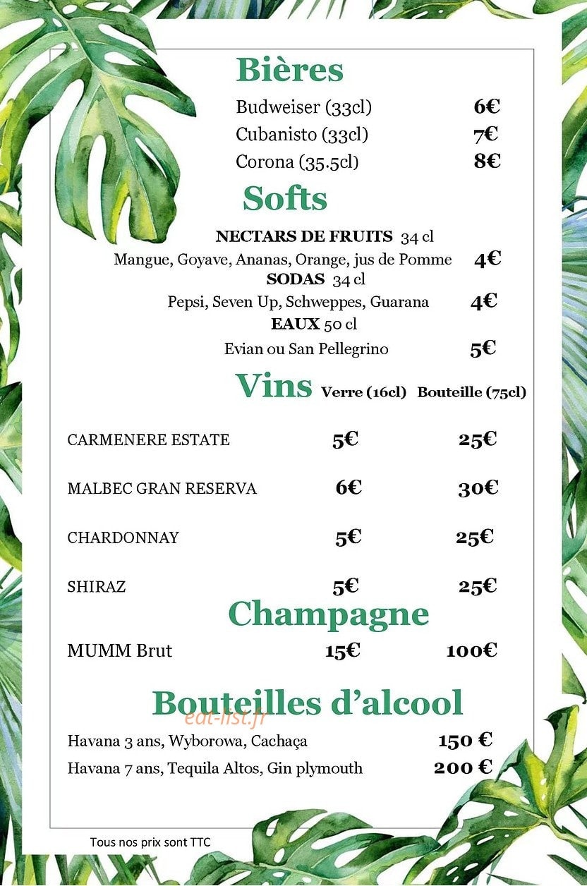 La Favela Chic — carte page 4