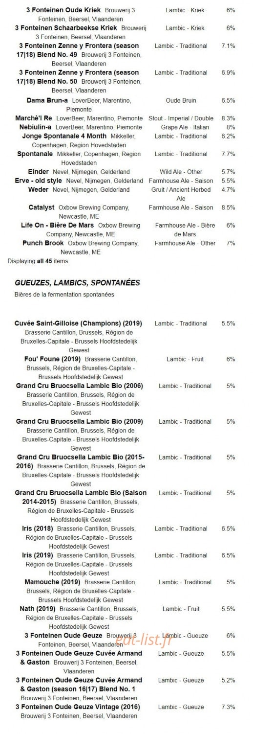 La Fine Mousse — carte page 8