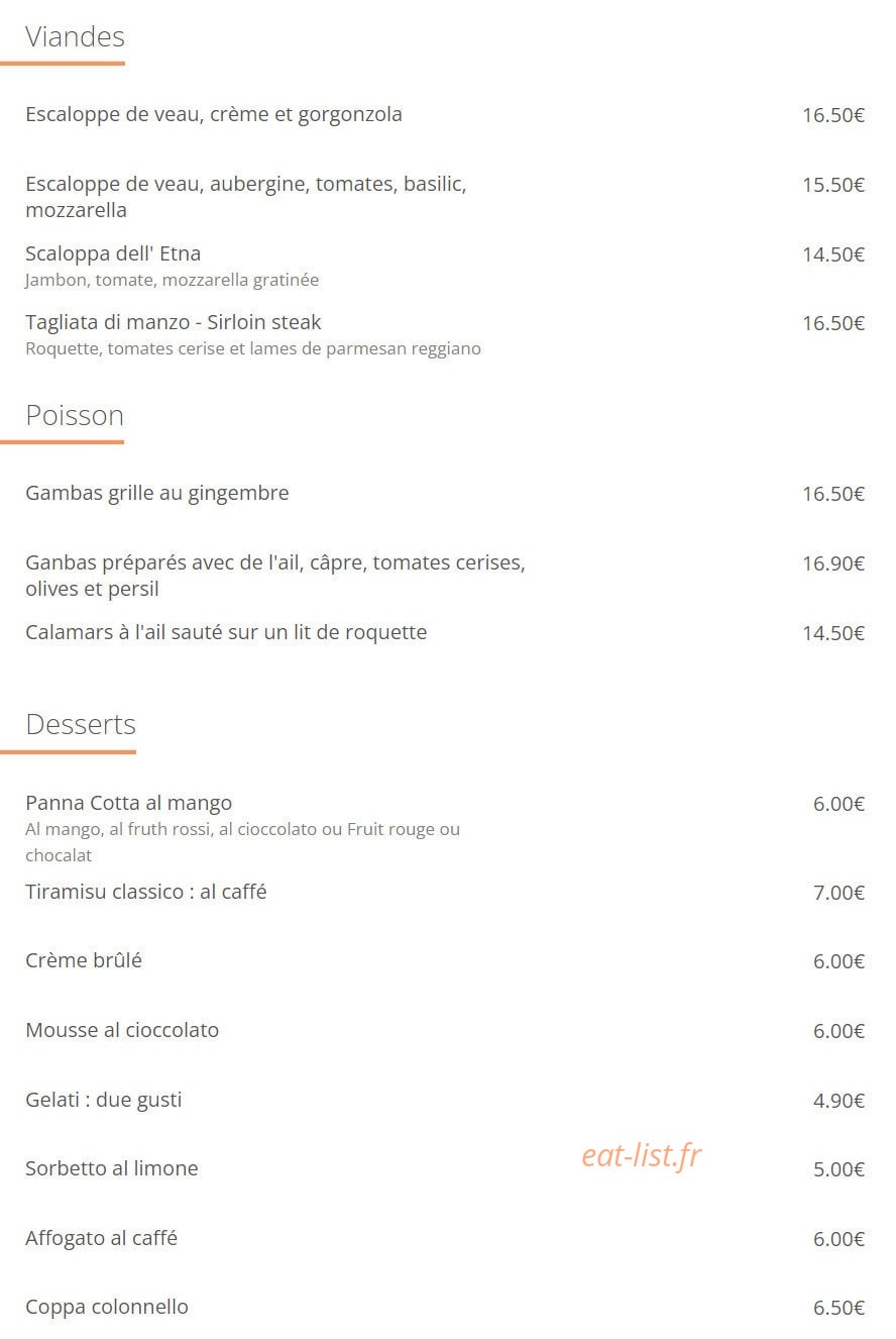 La Gondola — carte page 3