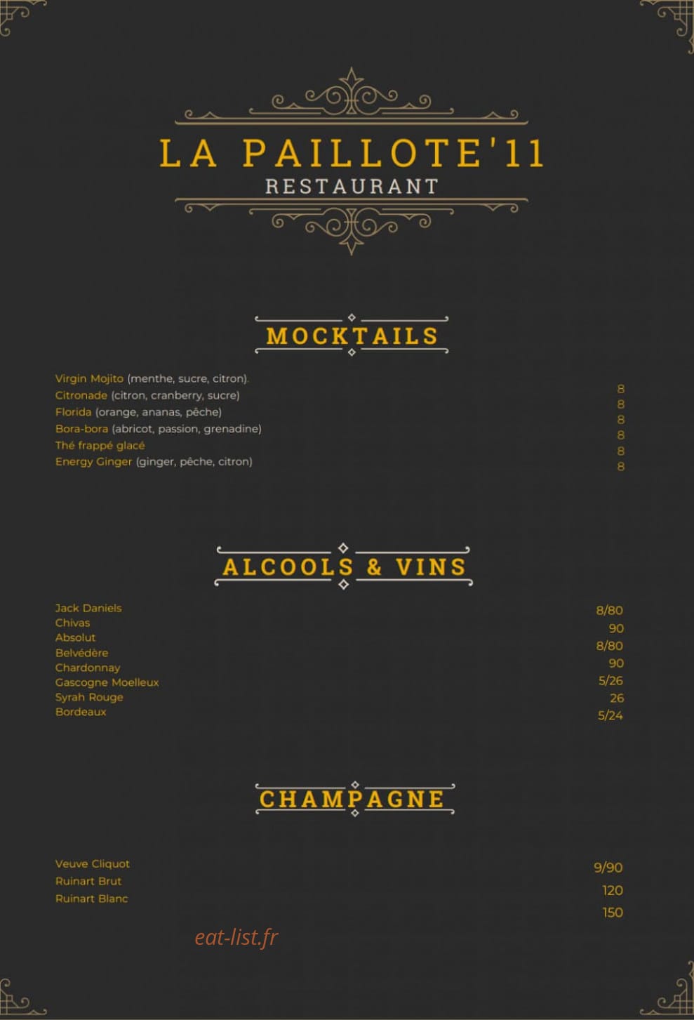 La Paillote 11 — carte page 5