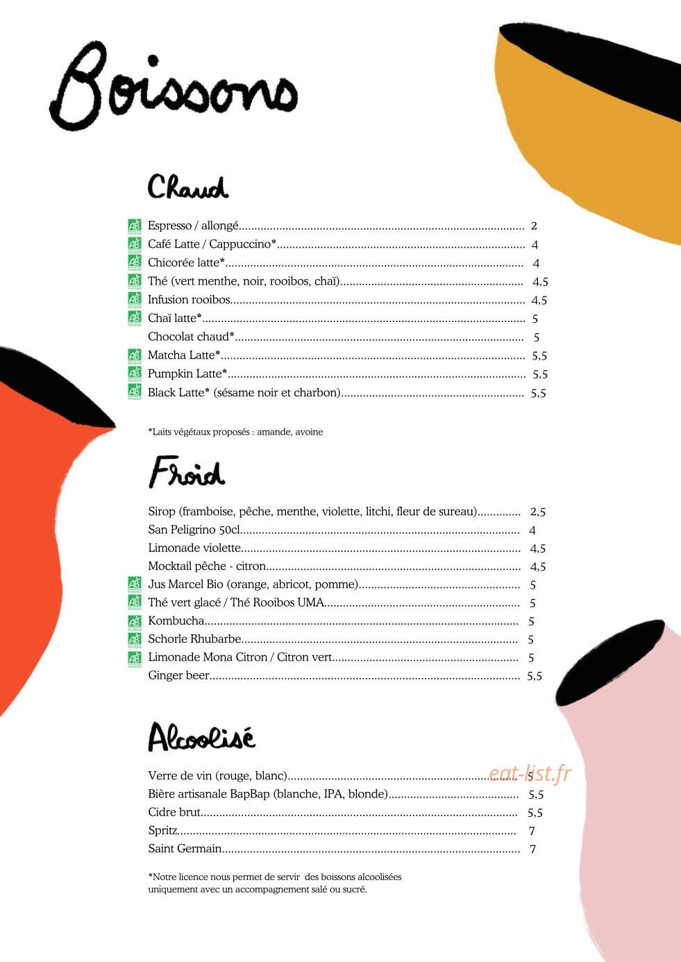 La Papoterie — carte page 3