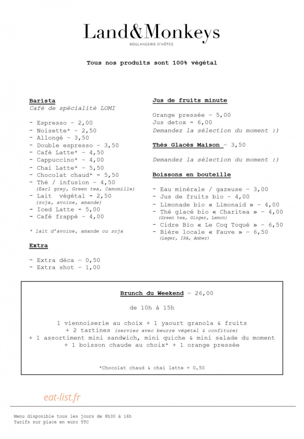 Land & Monkeys — carte page 4