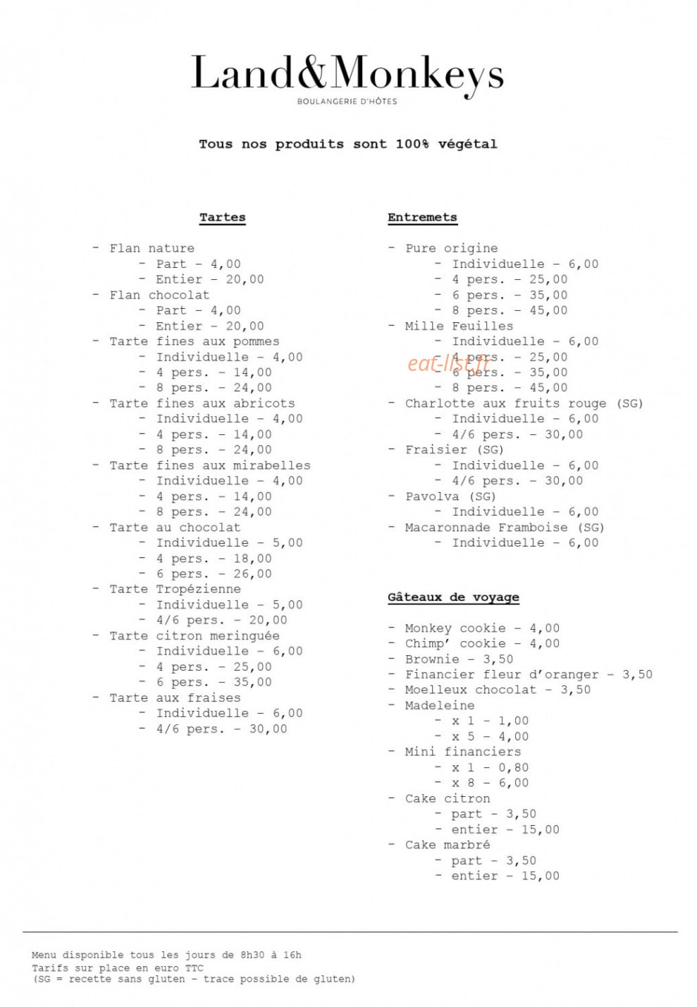 Land & Monkeys — carte page 2
